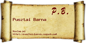 Pusztai Barna névjegykártya